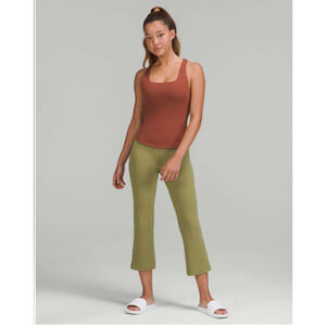 Lululemon Groove Super-High-Rise Crop 23"Bronze Green
